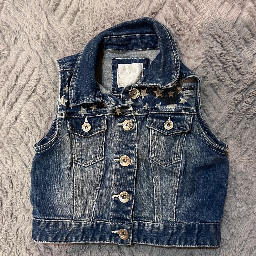 Justice Blue Jean Jacket with Stars